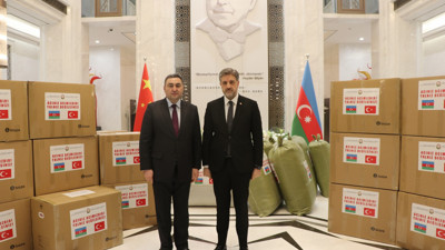 Azerbaycan'ın Pekin Büyükelçiliğinden Türkiye'ye deprem yardımı