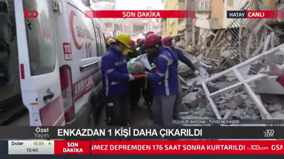 TV100 canlı yayınında depremzede 176 saat sonra enkazdan çıkarıldı. Mucize kurtuluş saniye saniye görüntülendi
