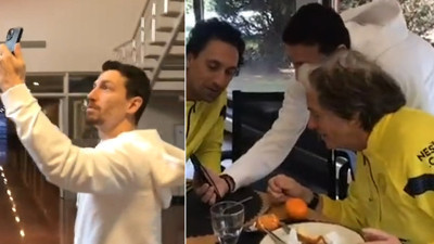 Mert Hakan Yandaş enkazdan çıkarılan Efe'yi futbolcularla görüştürdü