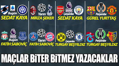 Avrupa'da futbol heyecanı Yeniçağ'da. Maçlar biter bitmez yazacaklar (13 Şubat 2023)