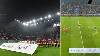 Şampiyonlar Ligi'nde depremde hayatını kaybedenler için saygı duruşu yapıldı