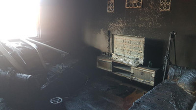 Evdeki sızıntı yapan tüp patladı