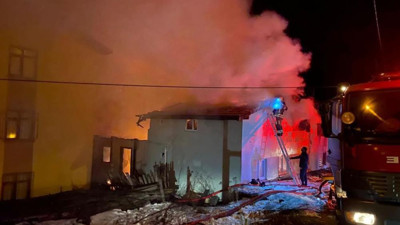 Ahşap evler küle döndü