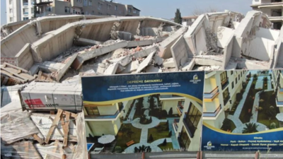 Lüks site depremde yerle bir oldu sadece ‘depreme dayanıklı’ tabelası ayakta kaldı