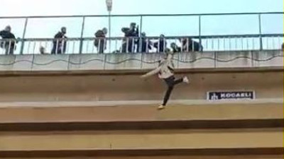 Ölüm atlayışını hava yastığı durdurdu