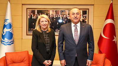 Çavuşoğlu, UNICEF İcra Direktörü Russell ile görüştü
