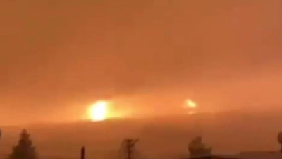 Deprem sırasında Adıyaman’da gölden alevler yükseldi