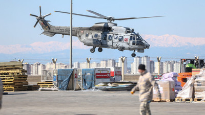 TSK helikopterleri 1500 tondan fazla yardım malzemesi taşıdı