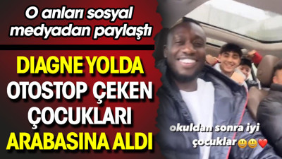 Çocuklar otostop çekti, Karagümrüklü Diagne çocukları arabasına aldı. O anlar gündem oldu