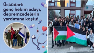 Türk öğrenci İsrailli kurtarma ekibiyle fotoğraf çekildi Arap öğrenciler tehdit edip gövde gösterisi yaptı