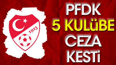 PFDK'dan ceza yağdı. 5 kulübe para cezası