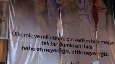 İYİ Parti Genel Merkezine gece yarısı bu afiş asıldı
