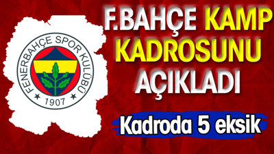 Fenerbahçe'nin Kayseri kadrosu açıklandı: 5 futbolcu yok