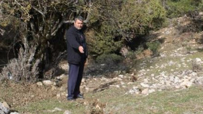 Kar eriyince altından çıktı. Tam 300 metre