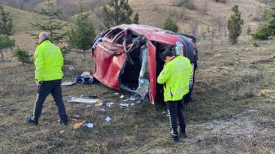 Kontrolden çıkan otomobil takla attı: 1 yaralı