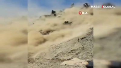 Hindistan’da toprak kayması kamerada. 1 ölü, 6 yaralı