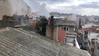 Bandırma'da baca yangını! Mahalleli panik oldu