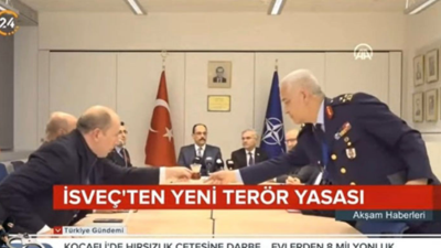 TSK'nın NATO temsilcisi Korgeneral masadaki boş bardakları topladı. Bunu da gördük...