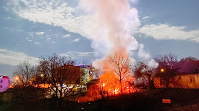 Sinop’ta ahır ve ambar yangını paniği