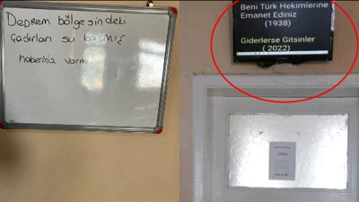 Kapısına Atatürk ve Erdoğan'ın sözlerini asan hekime soruşturma