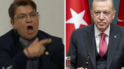 Erdoğan CHP'li kadın milletvekilini sert sözlerle hedef aldı. Meclis kürsüsüne vurarak 'Hatay'a yardım gelmedi' demişti