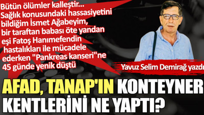 AFAD, TANAP'ın konteyner kentlerini ne yaptı?