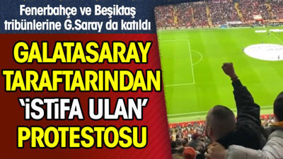 Galatasaray tribünlerinde 'Hükümet istifa' sesleri. 3 büyükler ilk kez aynı tezahüratı yaptı: İstifa ulan