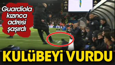 Guardiola'nın su şişesi şutu Leeds kulübesine isabet edince gündem oldu