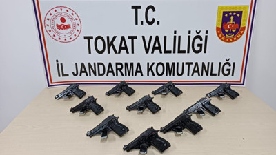 Tokat’ta kaçak silah operasyonu: 10 tabanca ele geçirildi