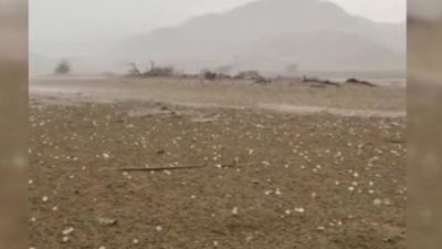 Suudi Arabistan'ı dolu fırtınası vurdu