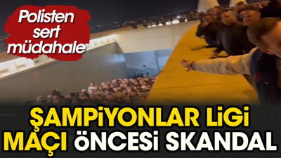 Polis taraftarı balkondan aşağı attı. Maç öncesi büyük skandal