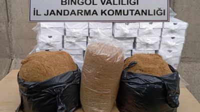 Bingöl’de 55 kilo kaçak tütün ele geçirildi