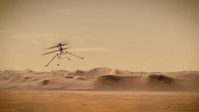 Helikopterin inanılmaz görüntüsü paylaşıldı. NASA Mars'ı havadan teftiş etti