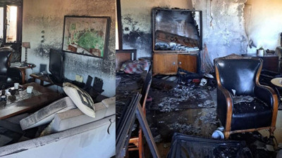 Klima kaynaklı yangın evi küle çevirdi