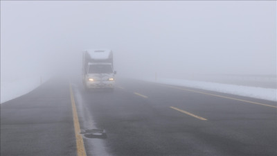 Kars-Iğdır kara yolunda ulaşıma sis engeli