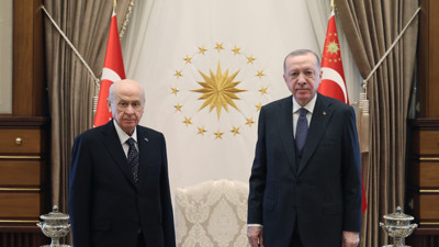 Cumhurbaşkanı Erdoğan Bahçeli'yi kabul etti