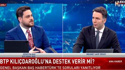 BTP lideri Hüseyin Baş'tan ikinci tur açıklaması. Canlı yayında kimi destekleyeceklerini açıkladı