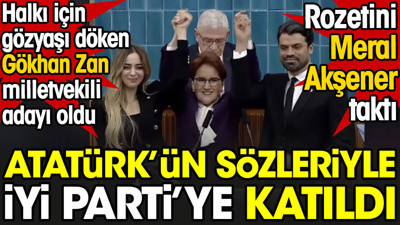 Hatay’ın sesi Gökhan Zan İYİ Parti’ye katıldı. Atatürk’ün o sözünü söyleyince ayakta alkışlandı