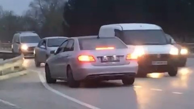 Bursa'da ters şeritten giden otomobil ölüme meydan okudu