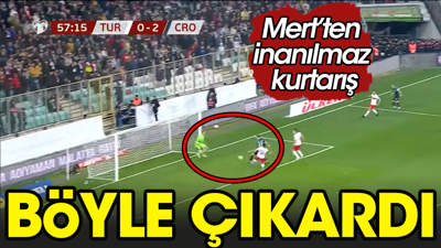 Hırvatlar gol diye sevinirken Mert'ten inanılmaz kurtarış