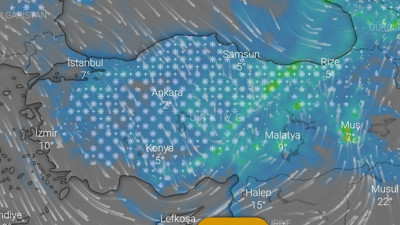 Kar yağışı yurt genelinde etkili oluyor. Şu an tüm Türkiye bu halde