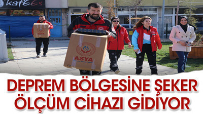 Deprem bölgesine şeker ölçüm cihazı gidiyor