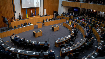 Avusturya meclisinde Zelenskiy'e tepki