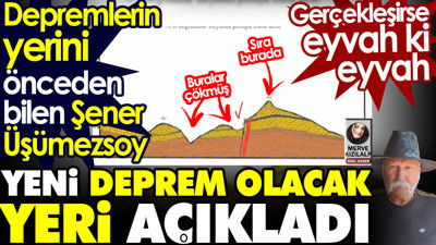 Depremlerin yerini önceden bilen adam Şener Üşümezsoy yeni deprem olacak yeri açıkladı. Gerçekleşirse eyvah ki eyvah