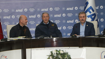 İçişleri Bakanı Soylu ve Milli Savunma Bakanı Akar, Hatay'da