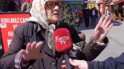 Sokak röportajında yaşlı kadının isyanı: Tayyip gitsin de kim gelirse gelsin. Canımızı yaktı. Tak etti milletin canına