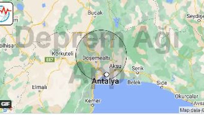 Antalya'da 4.1 büyüklüğünde deprem. Burdur da sallandı
