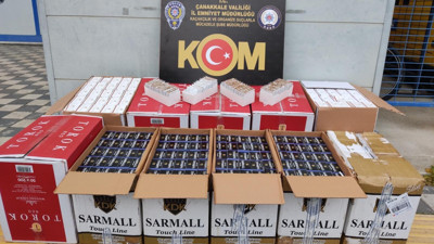 Çanakkale'de 221 bin makaron ele geçirildi