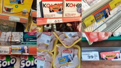 Market etiketlerine Erdoğan ve Bahçeli'yi koyup pahalılığı anlatan genç gözaltına alındı. Sen misin pahalılığı anlatan