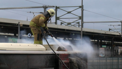 Kadıköy Söğütlüçeşme’de metrobüs yangını (09 Nisan 2023)